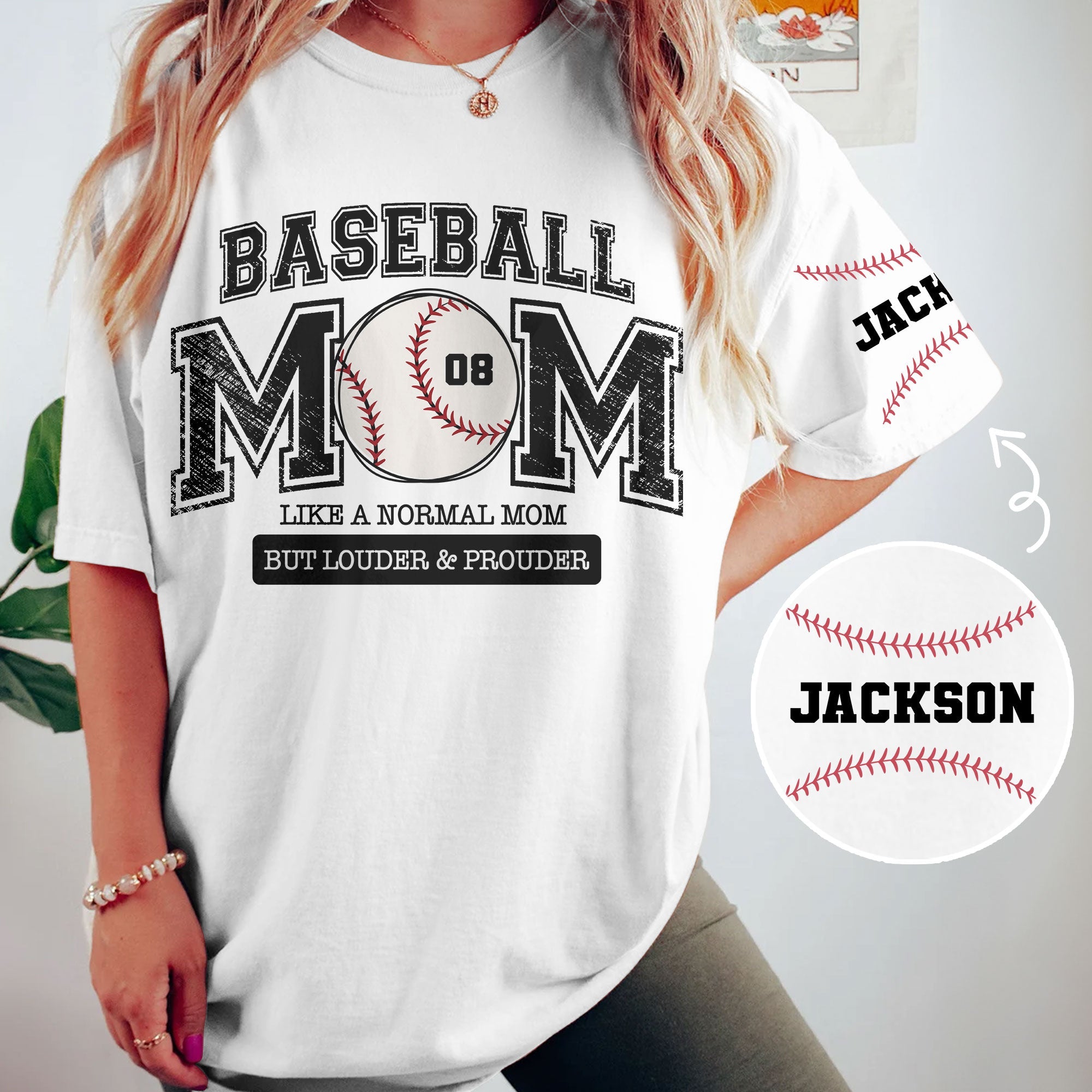 Baseball-Mom-Like-A-Normal-Mom-But-Louder-Prouder-Custom-Name-Personalized-Shirt_2.jpg Baseball Mom Like A Normal Mom But Louder Prouder Custom Name - PersonalizedOne Size Shirt - Image 1