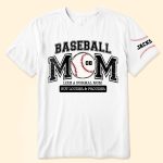 Baseball Mom Like A Normal Mom But Louder Prouder Custom Name - PersonalizedOne Size Shirt - Image 2