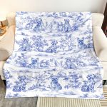 Dog Custom Breeds Toile De Jouy French Style - Personalized Blanket Big Size - Image 3