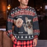 Girl & Dog A Bond That Can't Be Broken - Personalized Ugly Sweater - Image 3