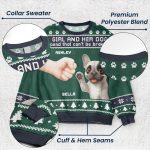 Girl & Dog A Bond That Can't Be Broken - Personalized Ugly Sweater - Image 4