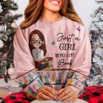 Just A Girl Who Loves Books - Personalized Ugly Sweater - Gift For Daughter - Image 2