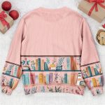 Just A Girl Who Loves Books - Personalized Ugly Sweater - Gift For Daughter - Image 4