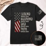 Legend, Husband, Dad And Grandpa Custom Family Name - PersonalizedOne Size Shirt