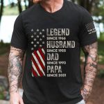 Legend, Husband, Dad And Grandpa Custom Family Name - PersonalizedOne Size Shirt - Image 2