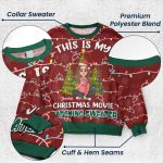 My Christmas Movie Watching Sweater - Personalized Ugly Sweater - Image 3