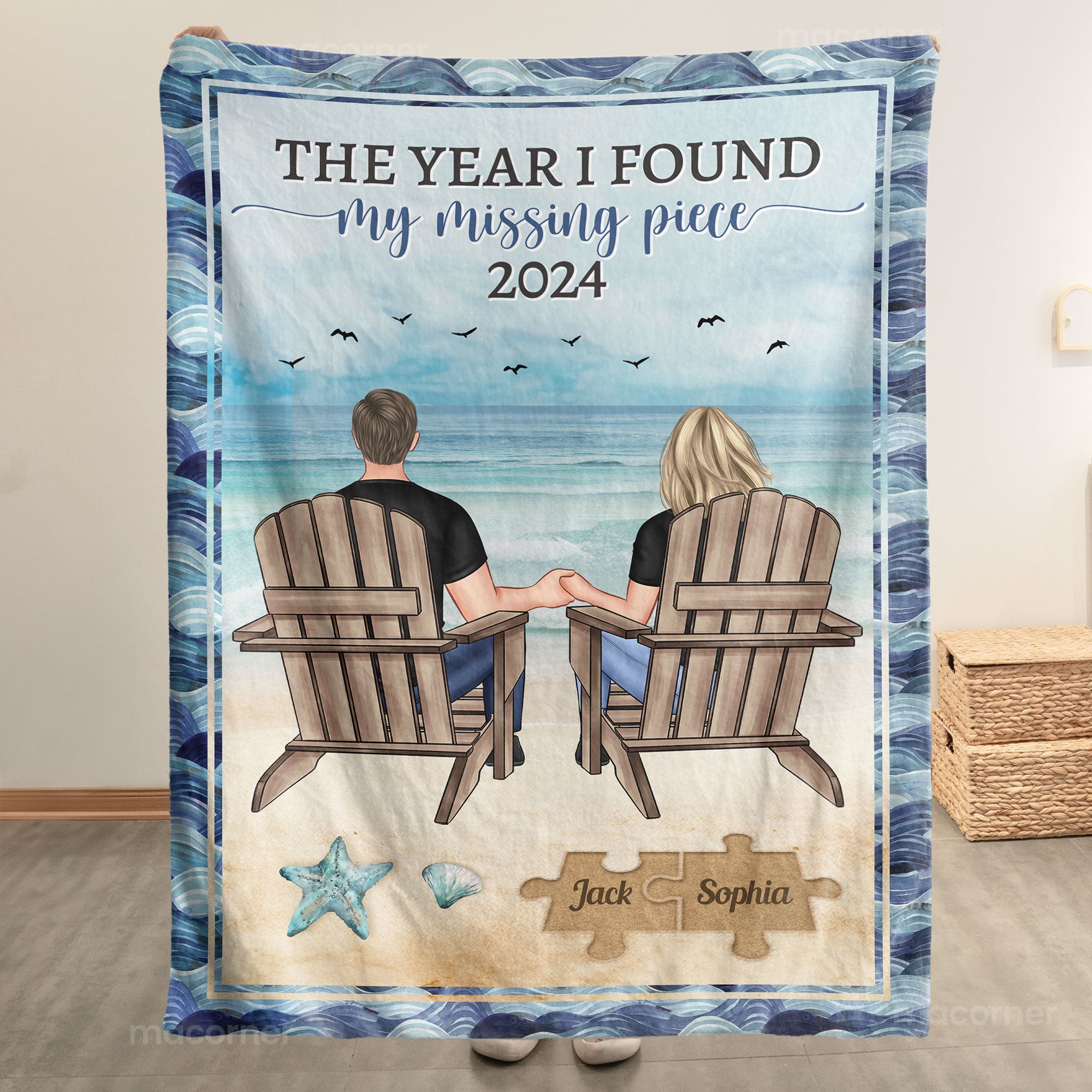 The-Year-I-Found-My-Missing-Piece-Couple-Gift-Personalized-Blanket_1.jpg The Year I Found My Missing Piece Couple Gift - Personalized Blanket Big Size - Image 1
