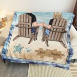 The Year I Found My Missing Piece Couple Gift - Personalized Blanket Big Size - Image 4
