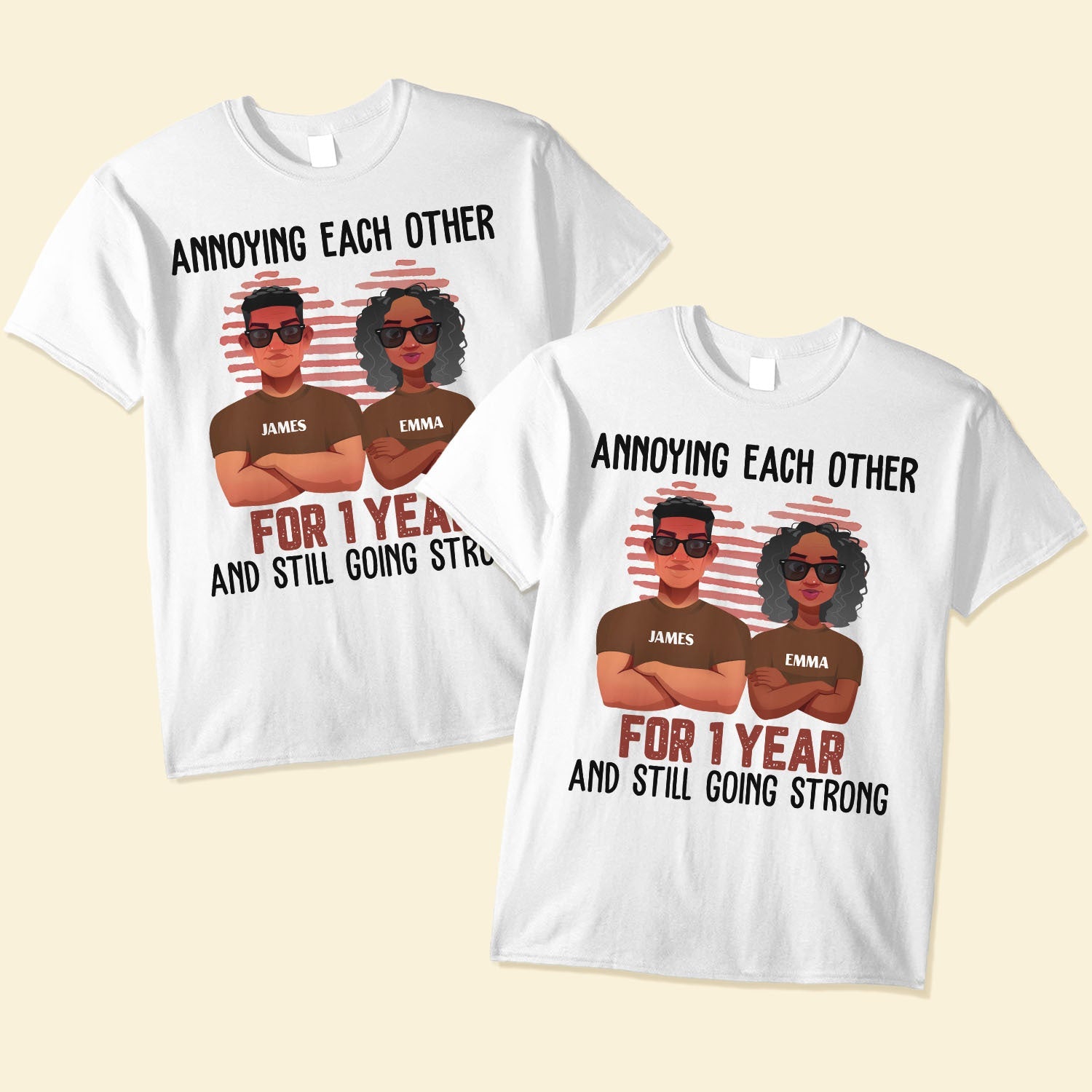 aodoil_ntr_ng1.jpg Annoying Each Other And Still Going Strong - Personalized Matching Couple Shirts - Image 1