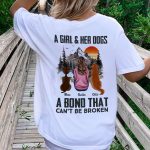 A Bond Between A Girl & Her Dog - Personalized Back PrintedOne Size Shirt - Image 2