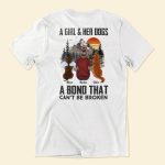 A Bond Between A Girl & Her Dog - Personalized Back PrintedOne Size Shirt - Image 3