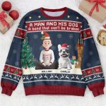 A Man And His Dog - Christmas Version - Personalized Ugly Sweater
