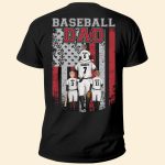 Baseball Dad, Brother, Grandpa Flag - PersonalizedOne Size Shirt