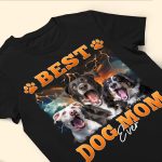 Best Dog Mom Ever - Personalized PhotoOne Size Shirt - Image 4
