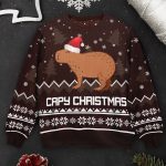 Capybara Capy Christmas - Personalized Ugly Sweater - Image 4