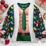 Christmas Sweater Abs-olutely Hilarious - Personalized Photo Ugly Sweater - Image 2
