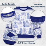 Custom Dog Breeds Christmas Tree - Toile De Jouy - Personalized Ugly Sweater - Image 5