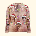 Custom Face Christmas Funny Ugly Sweater - Personalized Photo Ugly Sweater - Image 4