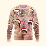 Custom Face Christmas Funny Ugly Sweater - Personalized Photo Ugly Sweater - Image 5