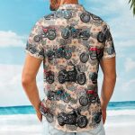 Custom Vintage Bikes Photo For Bikers Men Husband - Custom Photo Hawaiian Shirt - Image 2