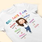 God Says I Am For Kids - Personalized Shirt - Image 3