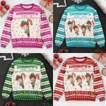 Grandma's Little Elves - Personalized Photo Ugly Sweater - Image 4
