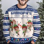 Grandma's Little Elves - Personalized Photo Ugly Sweater - Image 5