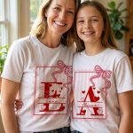 Hearts, Monogram, Kids Valentines - Personalized Shirt - Image 2