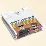 I Used To Be Good But Take After Grandpa - Personalized Youth Tee - Christmas Gift For Grandchildren - Image 2