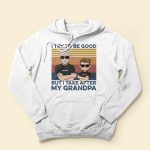 I Used To Be Good But Take After Grandpa - Personalized Youth Tee - Christmas Gift For Grandchildren - Image 4