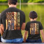 Like Father Like Son Father's Day Gift - Personalized Back Printed Shirt
