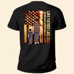 Like Father Like Son Father's Day Gift - Personalized Back Printed Shirt - Image 2