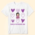 Purple Up For Military Child - Personalized Shirt - Image 2