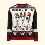 Thank You For Not Swallowing Us - Personalized Ugly Sweater - Image 3