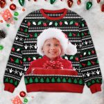 Xmas Dinosaur - Personalized Photo Kid's Ugly Sweater - Image 3